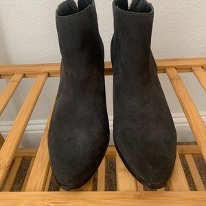Market and spruce black and gray booties